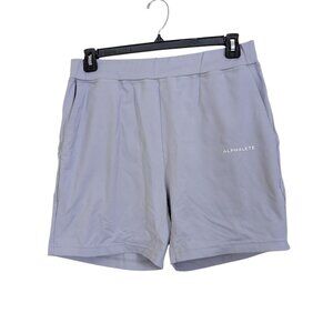 Alphalete Shorts Mens Large Light Gray Athletic Gym Lounge Drawstring Pockets